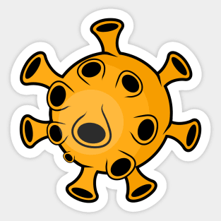 Yellow Virus Sticker